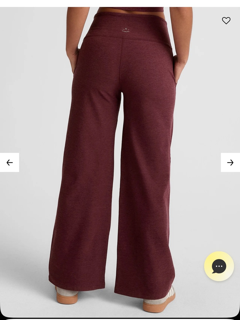 Beyond Yoga Spacedye™ Laid Back Wide Leg Pant M medium 31” inseam burgandy